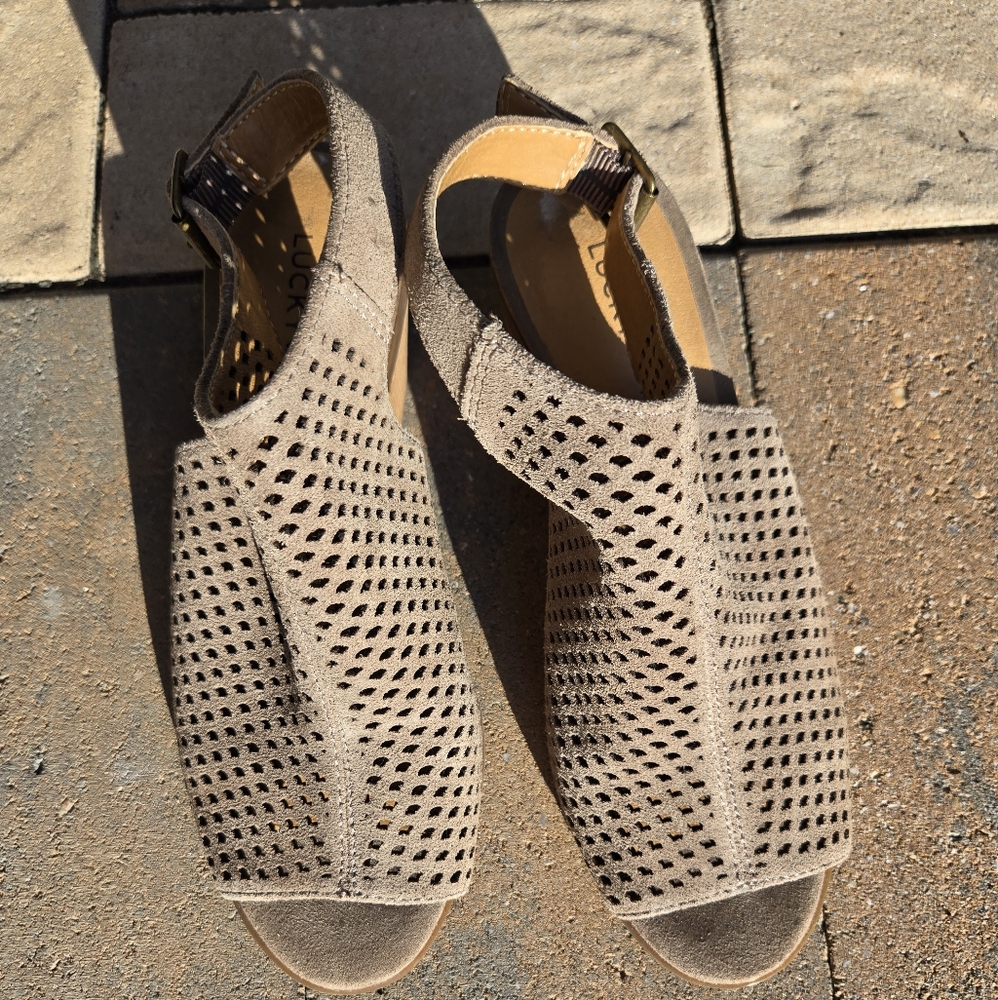 Lucky Brand Open Toe, Sling Back Women's Sandals